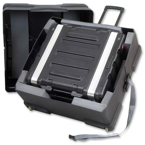 Indvendig Støddæmpet Transportkasse Med Hjul Og Håndtag.     34rp Rack Pack fra Skb
