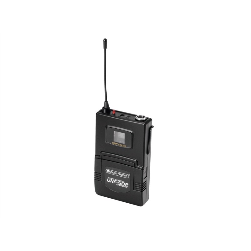 Uhf 502 Bodypack Incl. 823 832mhz Lavalier (ch B Orange) fra Omnitronic