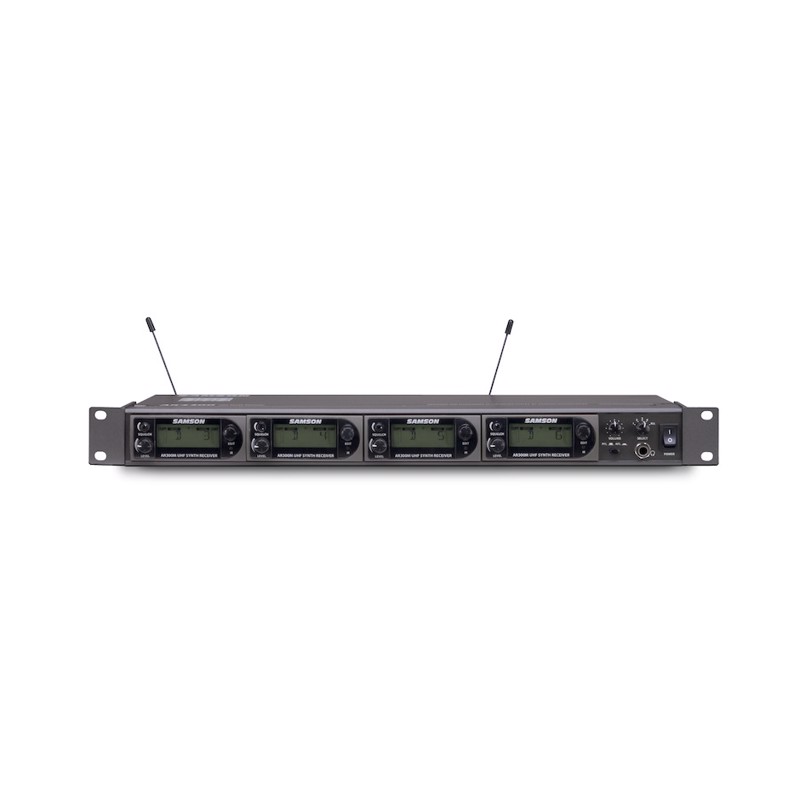 Ar4300 E, Airline Synth Har Som Mål At Tilfredsstille Alla Tænkelige Behov For Trådløs Overføring Med Et Enkelt Setup, God Ydeevne Og I Mindst Mulige Indpakning. 1u Rackmonteringskit For Op Til 4 Ar300m Modtagere, Med Antennedistribution, Og Både M fra Samson