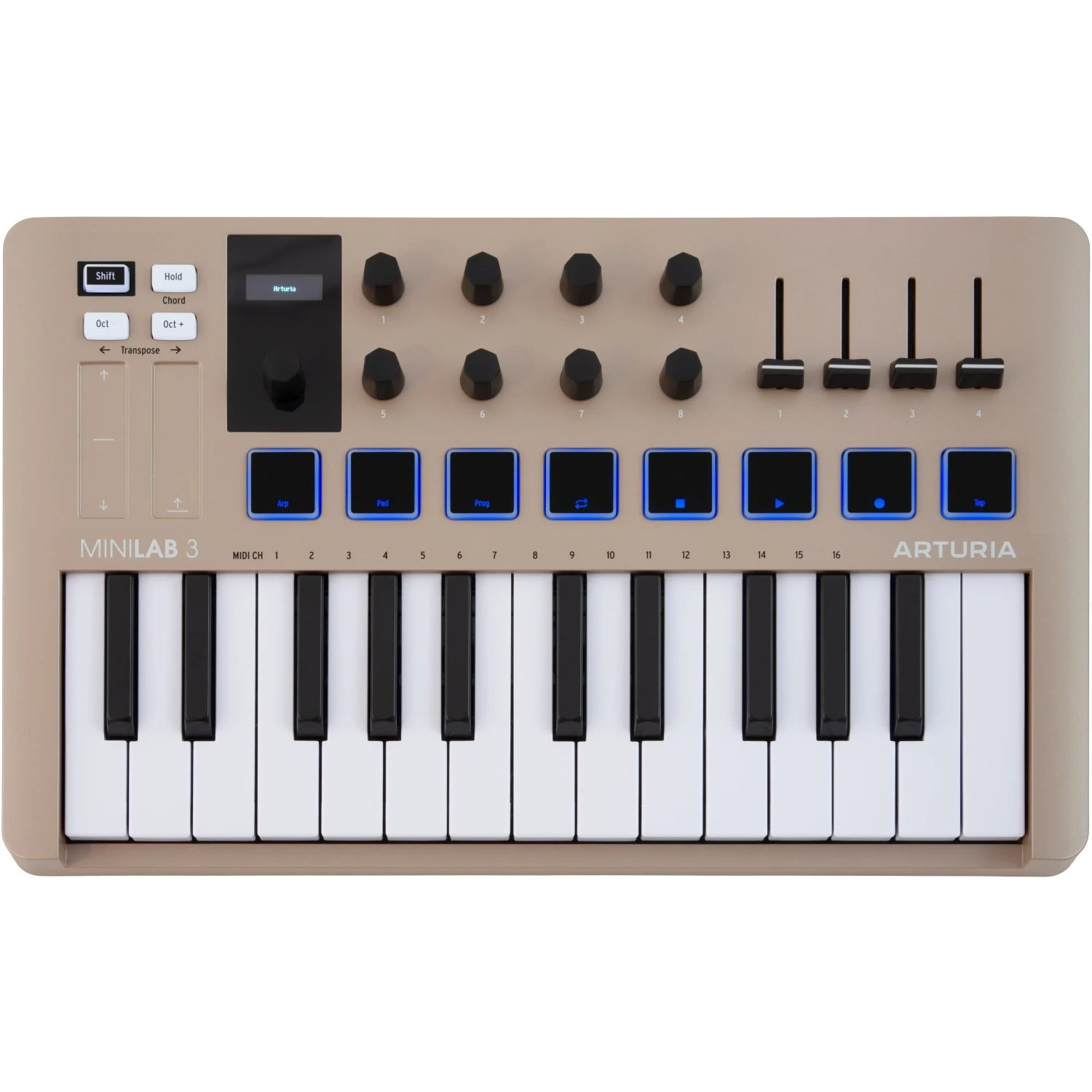 Minilab 3 Midi Keyboard   Champagne fra Arturia