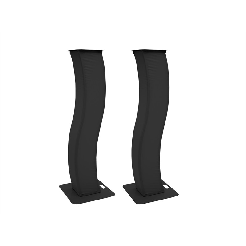 2 X Stage Stand 150cm Curved Incl. Cover And Bag, Black fra Eurolite