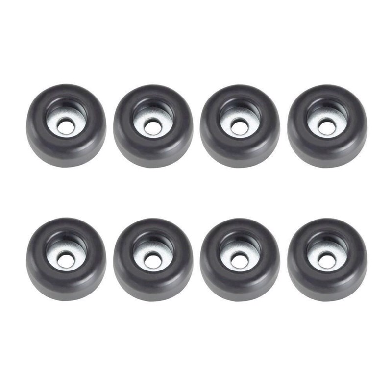 Gummifødder 25 X 11 Mm. Sort. 8 Stk. fra Adam Hall Hardware