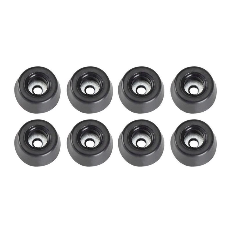 Gummifødder 20 X 9 Mm. Sort. 8 Stk. fra Adam Hall Hardware