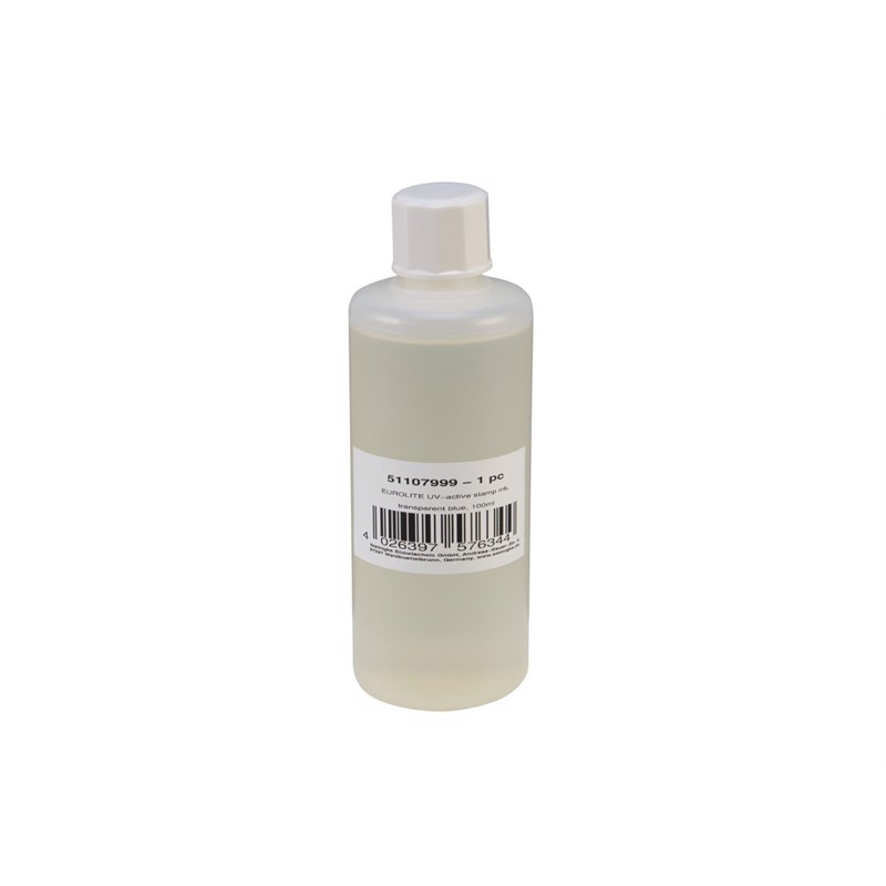 Uv Aktiv Stempelblæk 100 Ml. Transparent Blå fra Eurolite