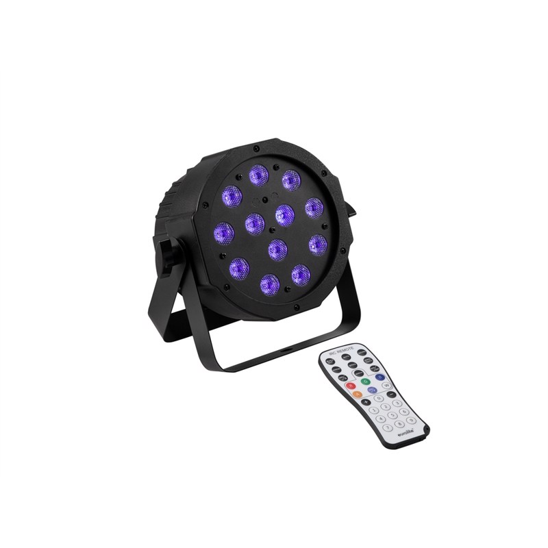 Uv Led Spot. 10 X 1 Watt. Med Remote & Dmx. fra Eurolite