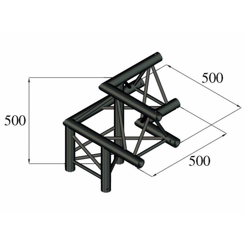 Trilock S Pal 32 3 Way Corner   Left fra Alutruss