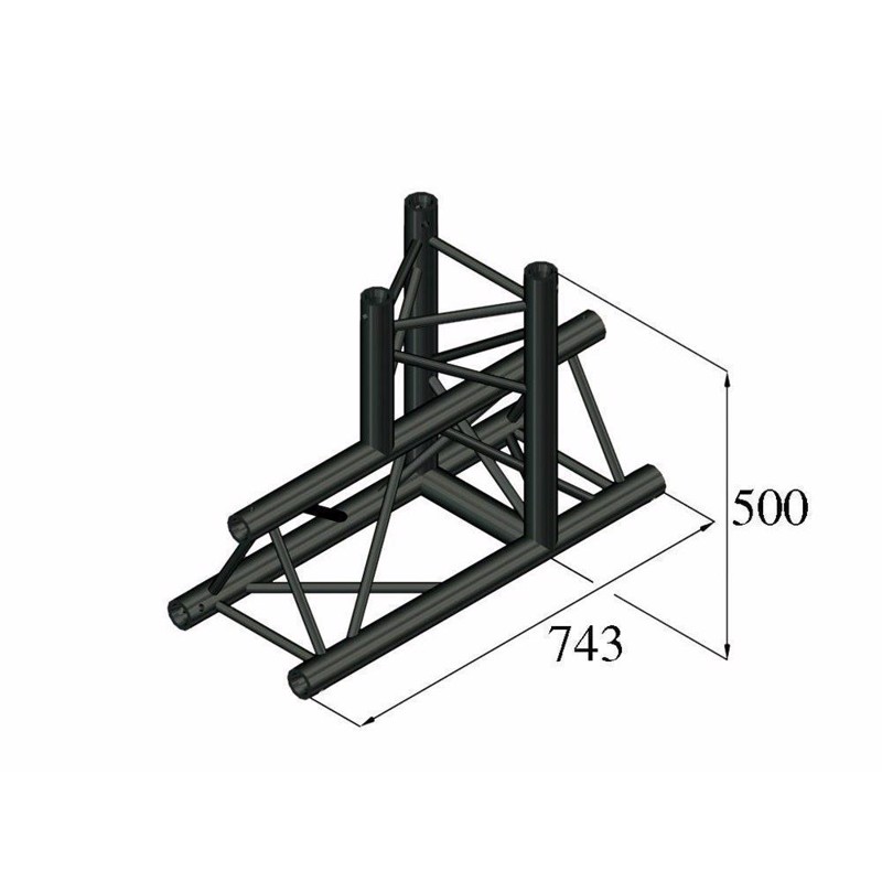 Trilock S Pat 37 3 Way T Piece fra Alutruss