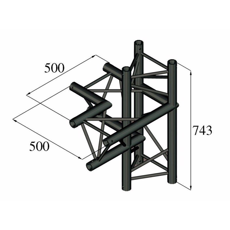 Trilock S Pac 44 4 Way Piece   Left fra Alutruss