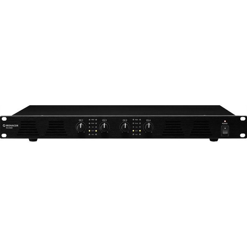 100v Forstærker 4x120w Digital   Pa 4120d fra Monacor