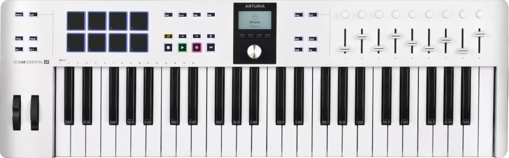 Keylab Essential 49 Mk3 Midi Keyboard   Hvid fra Arturia