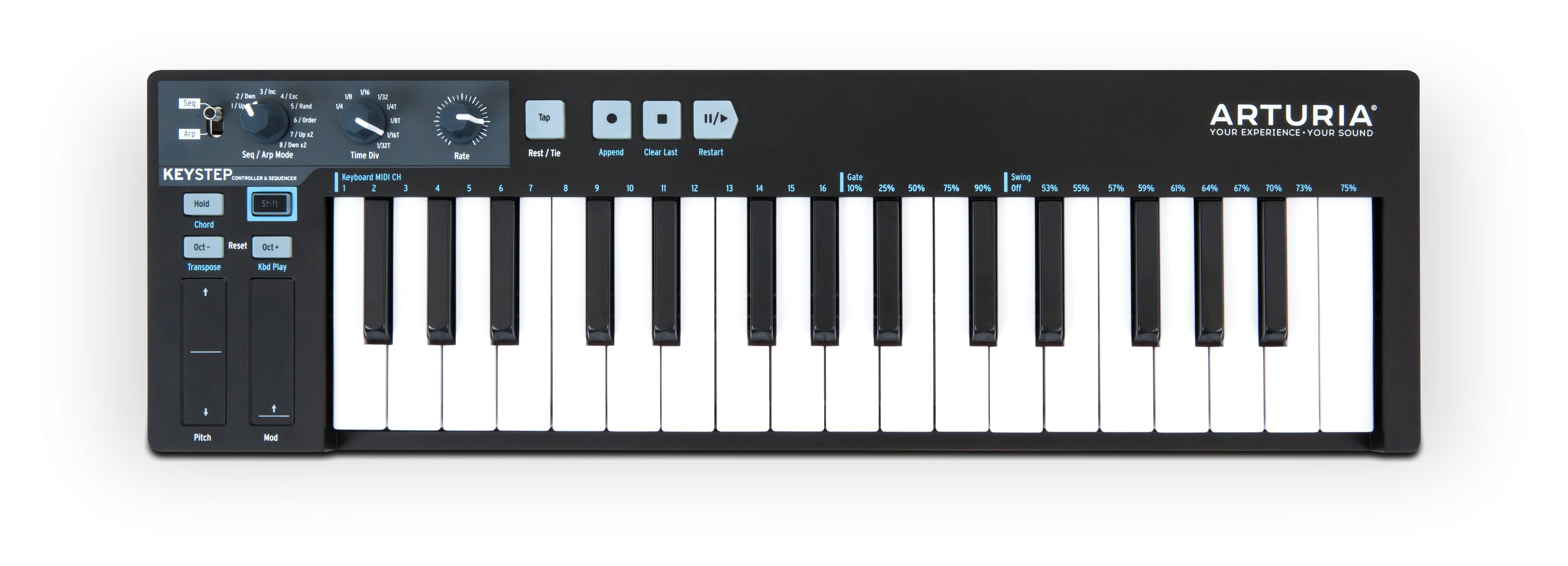 Keystep Midi Keyboard   Black Edition fra Arturia