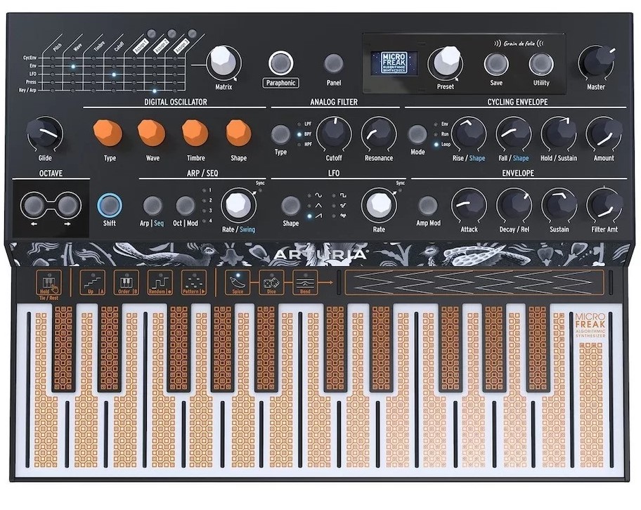 Microfreak Synthesizer   Sort fra Arturia