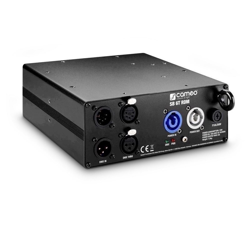 6 Output Dmx Rdm Splitter Booster With 3 And 5 Pin Connectors   Sb 6t Rdm fra Cameo