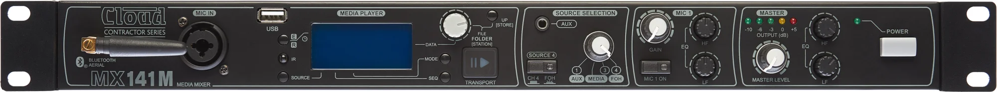 Mx141m 19" 1unit Rack Mixer Med Bluetooth, Usb, Fm Modtager fra Cloud