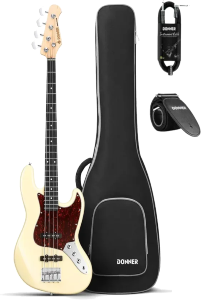 Djb 510b El Bas Med Gigbag   Olympic White fra Donner
