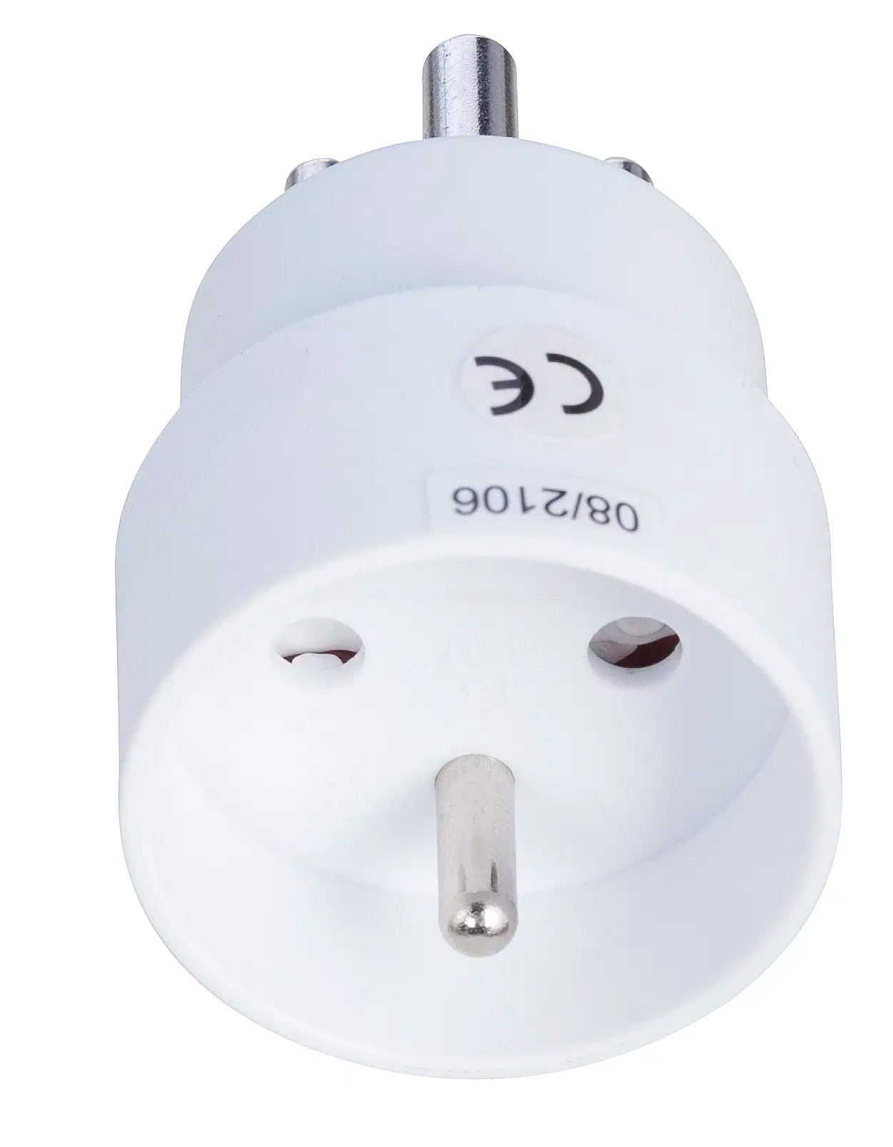 E Line Hybrid Adapter   Dk Med Jord Han Til Schuko Med Jord Hun   Hvid fra E-line