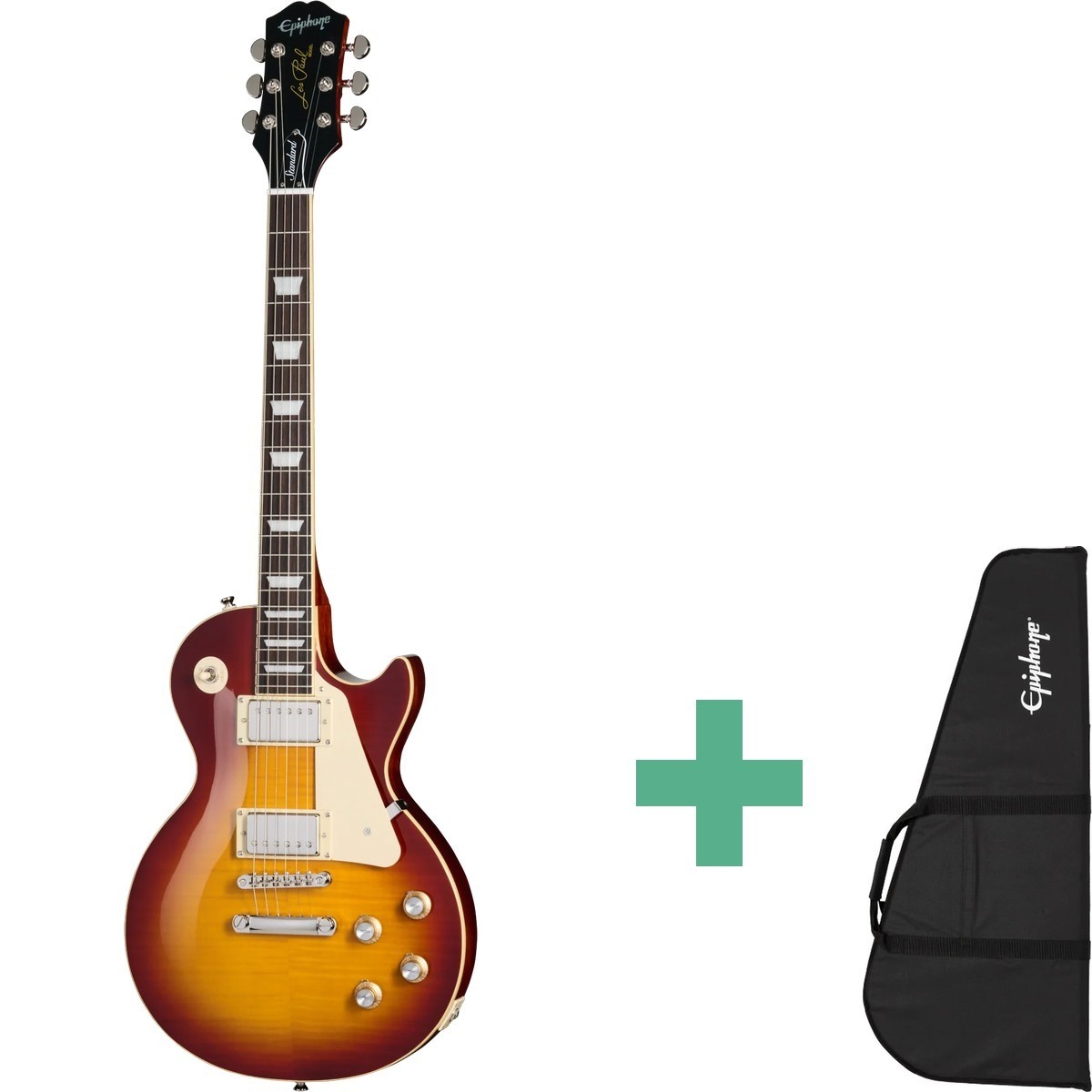 Les Paul Std 60s Figured El Guitar Ice Tea Burst fra Epiphone