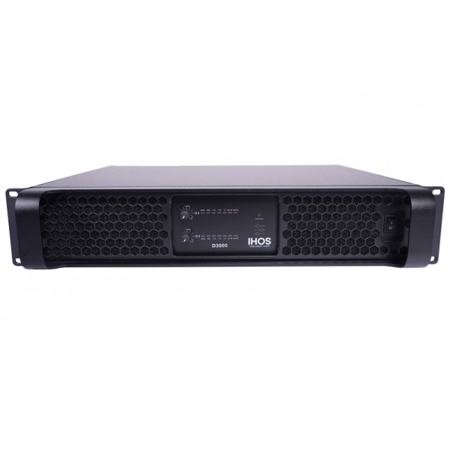 Ihos D3000 Effektforstærker. 2 X 3000 Watt I 4 Ohm