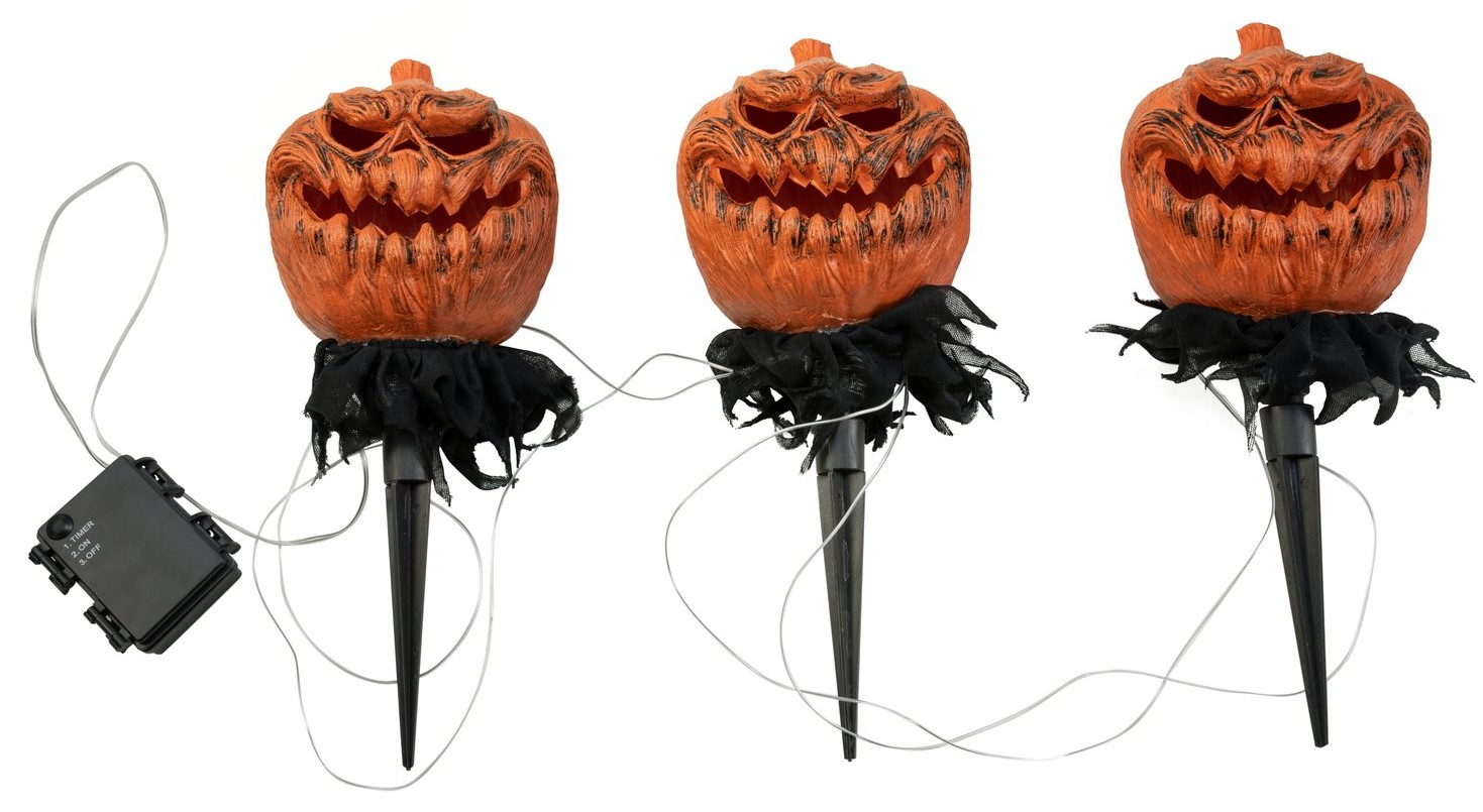 Halloween Græskar Havesæt Med Lys   3 Stk. fra Europalms