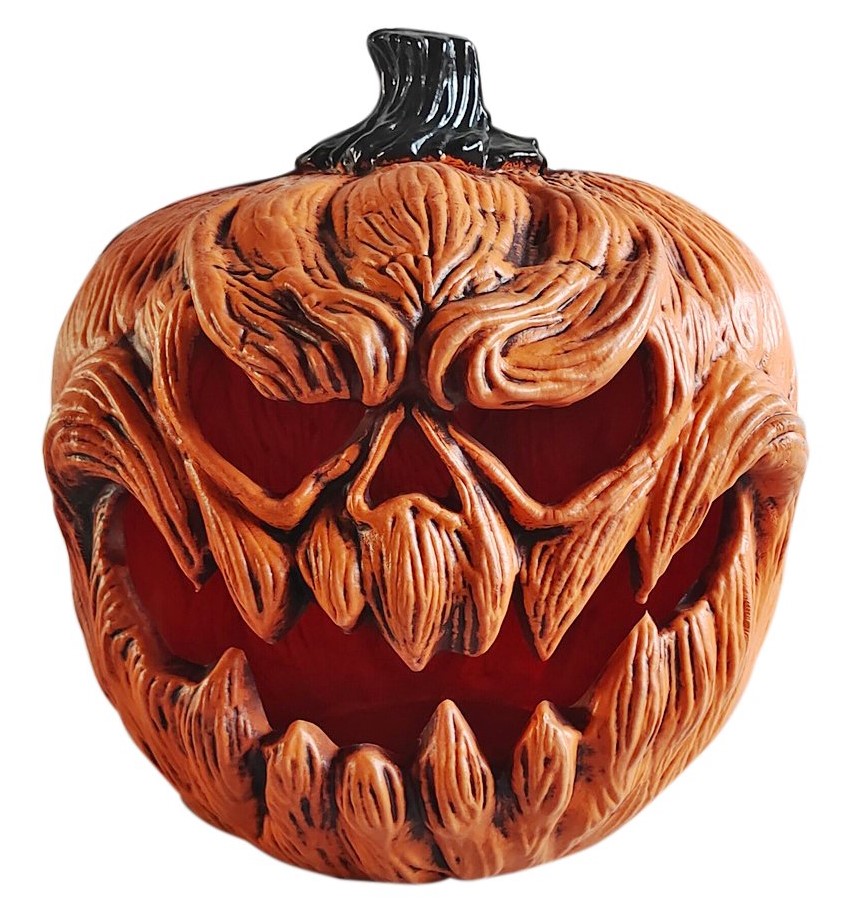 Halloween Græskar Med Monster Ansigt   25 Cm fra Europalms
