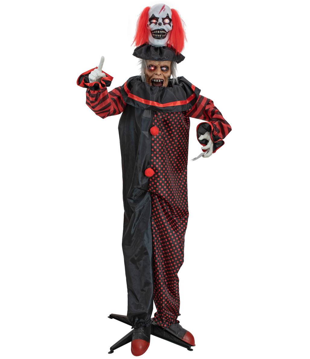 Halloween Full Size Pop Up Klovn Figur Med Effekter   180 Cm fra Europalms