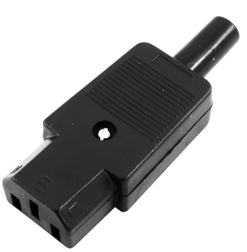 Iec Apparat Kabelstik Hun 250v 10a   Sort fra Music2you