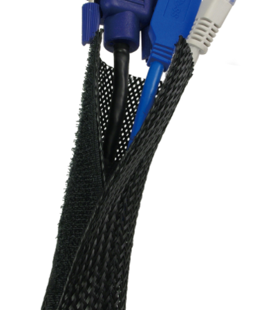 Kabelstrømpe   Kabelskjuler Med Velcro   32mm   1,8m fra Logilink