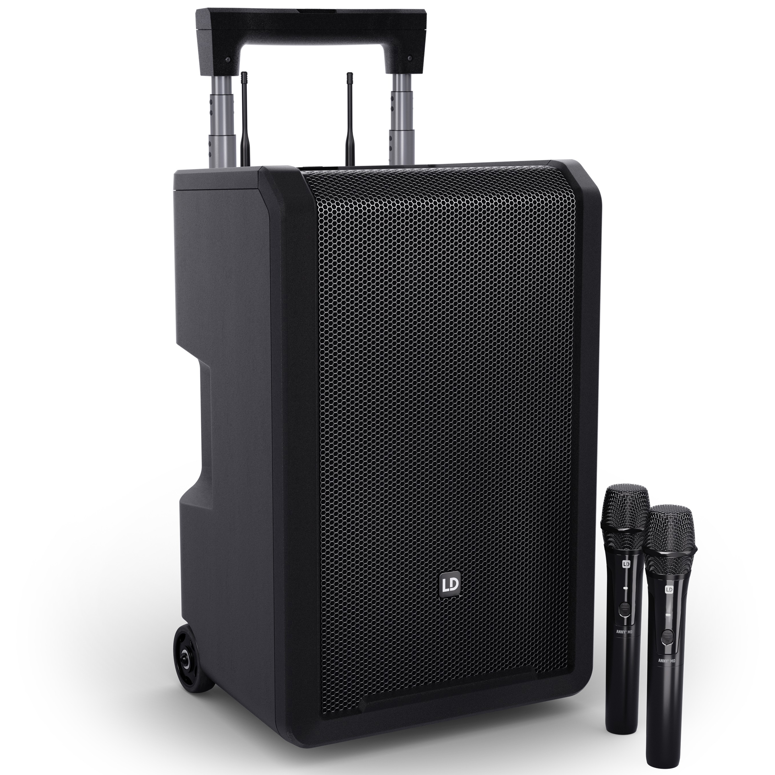Anny 10 Hhd 2   Batteri Højttaler Med 2 X Trådløs Håndholdt B5 (584   608 Mhz) fra Ld Systems