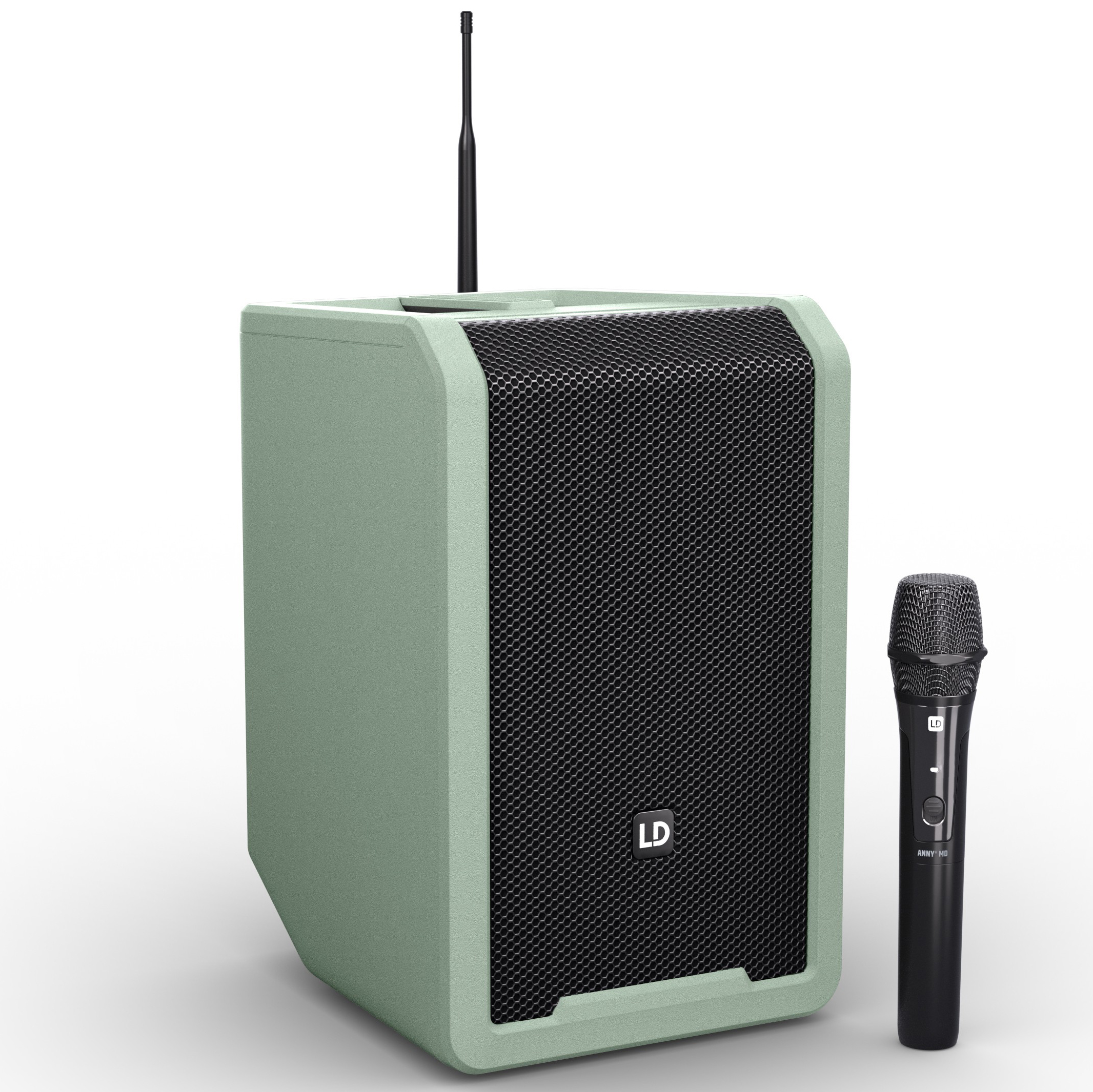 Anny 8 Hhd   Batteri Højttaler Med Trådløs Håndholdt   Grøn B5 (584   608 Mhz) fra Ld Systems