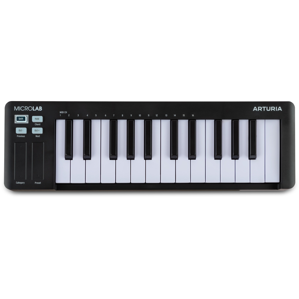 Microlab Mk3 Midi Keyboard   Sort fra Arturia