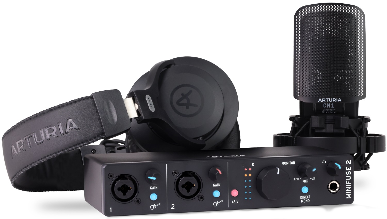 Minifuse 2 Recording Pack   Sort fra Arturia