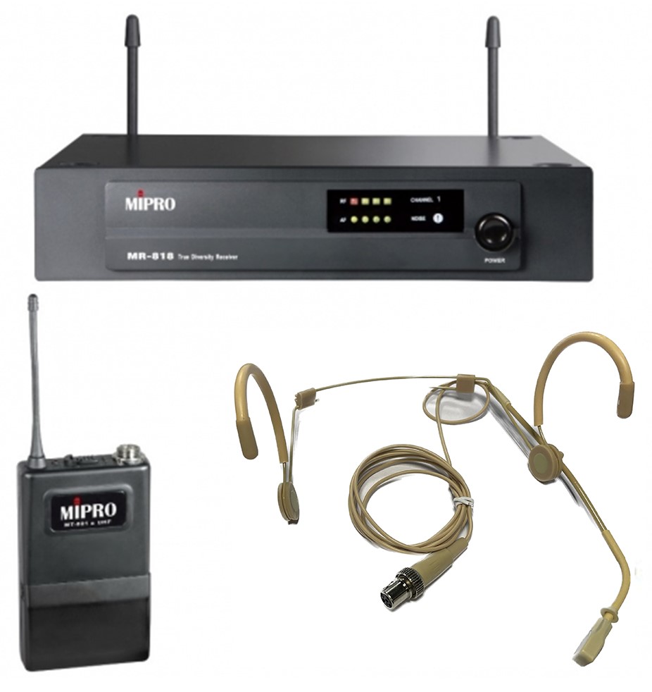 Mr818 Mt C9 Trådløs Sæt Med Lommesender Og Headset   Frekv. 864.800 fra Mipro