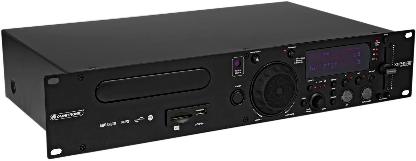 Xdp 1502  Cd Og Mp3 Afspiller 19" 2unit fra Omnitronic