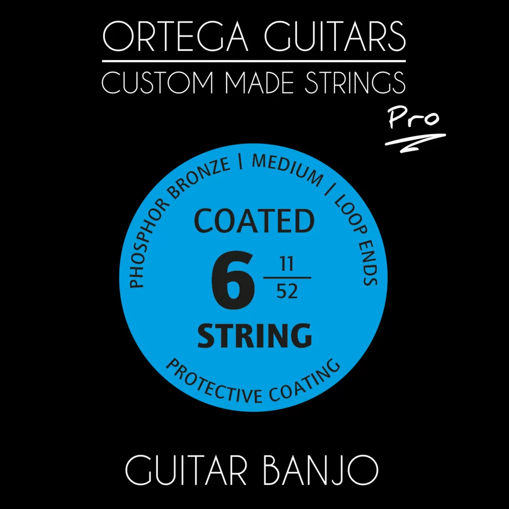 Gbjp 6 Coated Phosphor Bronze Banjostrenge (6 Strengs) fra Ortega
