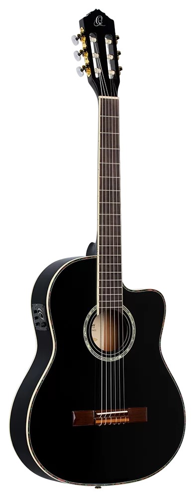 Rce145bk Spansk Guitar 4 4 Med Pickup   Sort fra Ortega