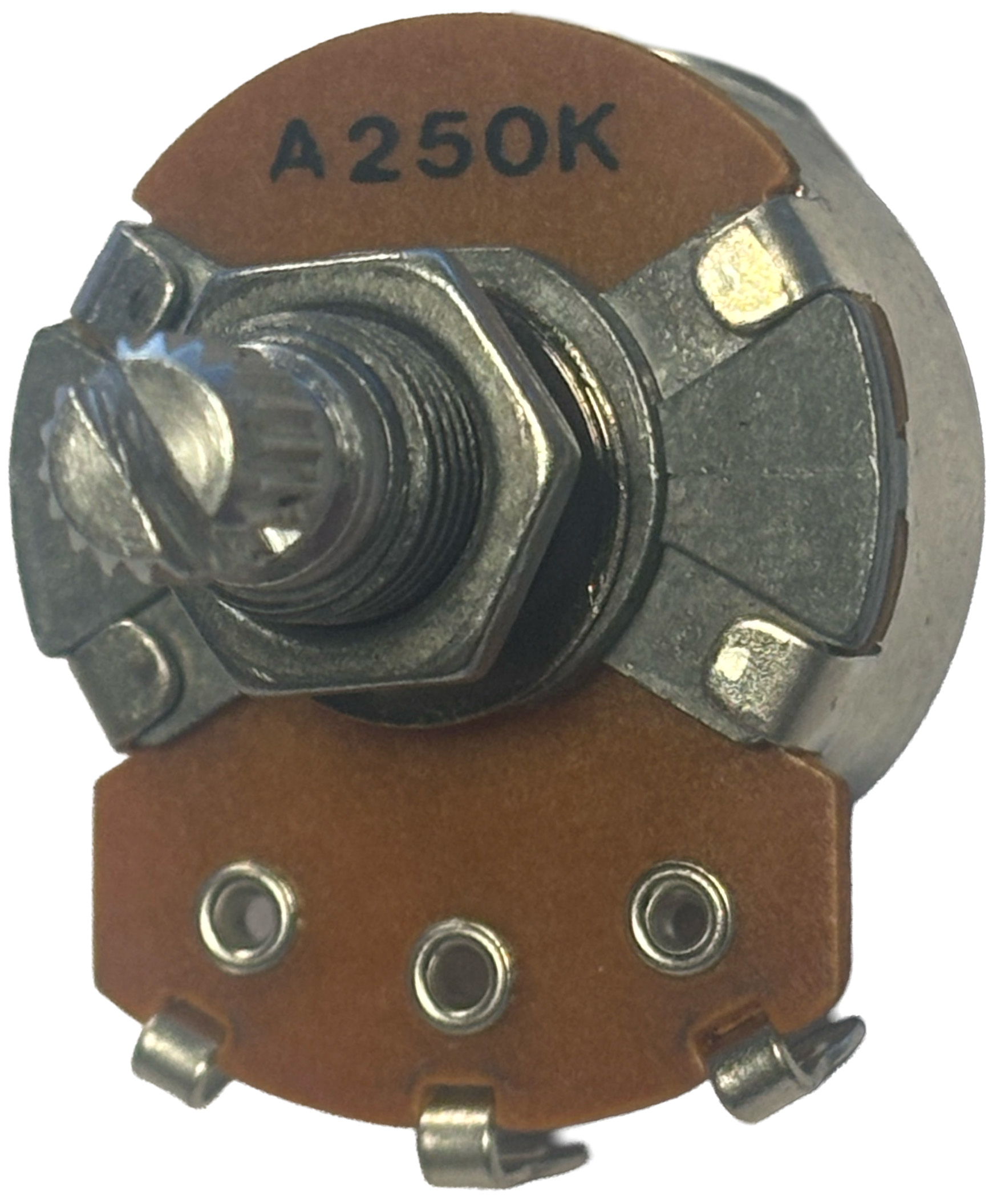 Potentiometer Til Guitar 250k Ohm   Long Shaft Logaritmisk fra Music2you
