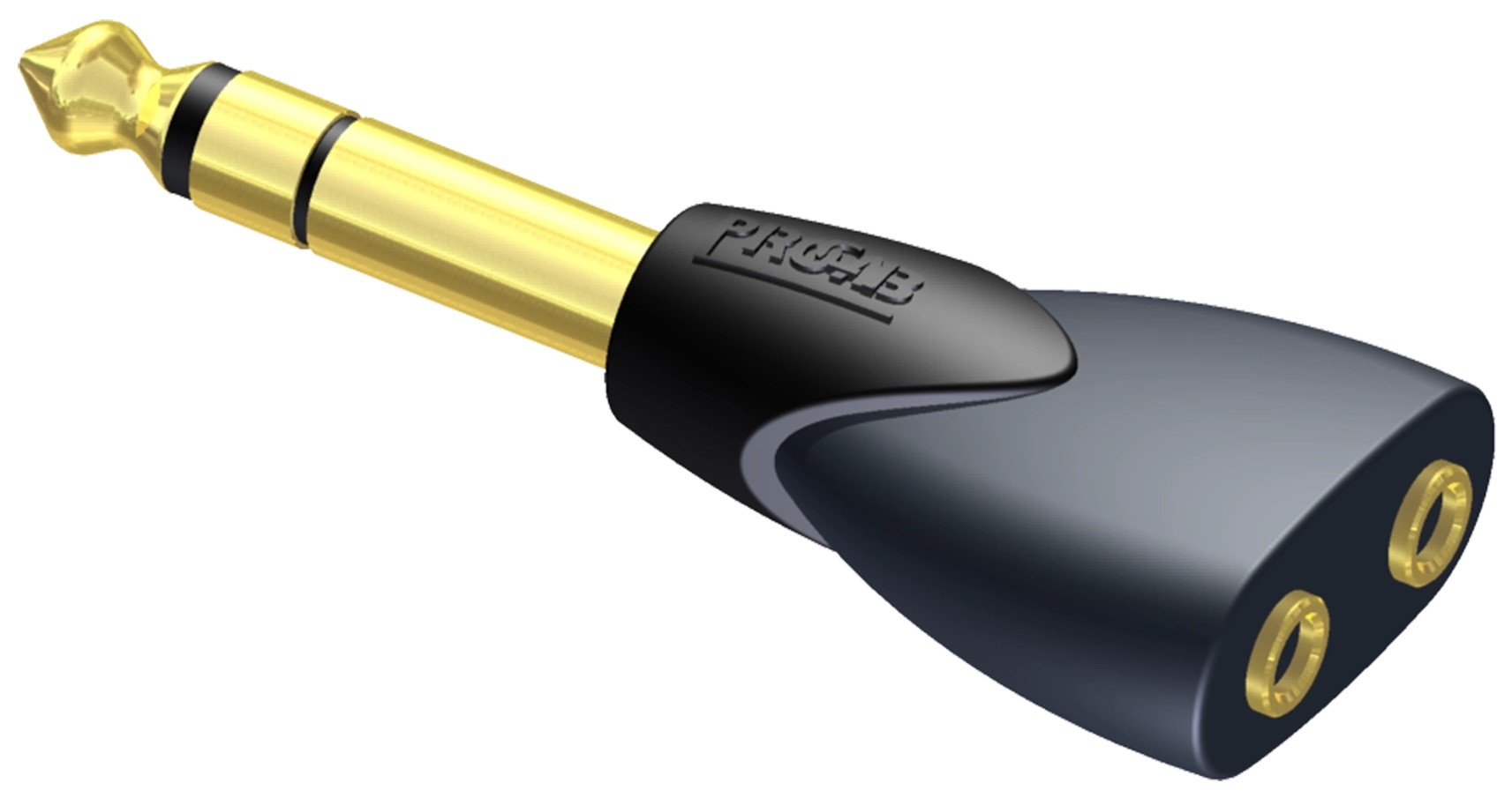 Clp208 Jack 6,3mm Stereo Han Til 2xminijack 3,5mm Hun fra Procab