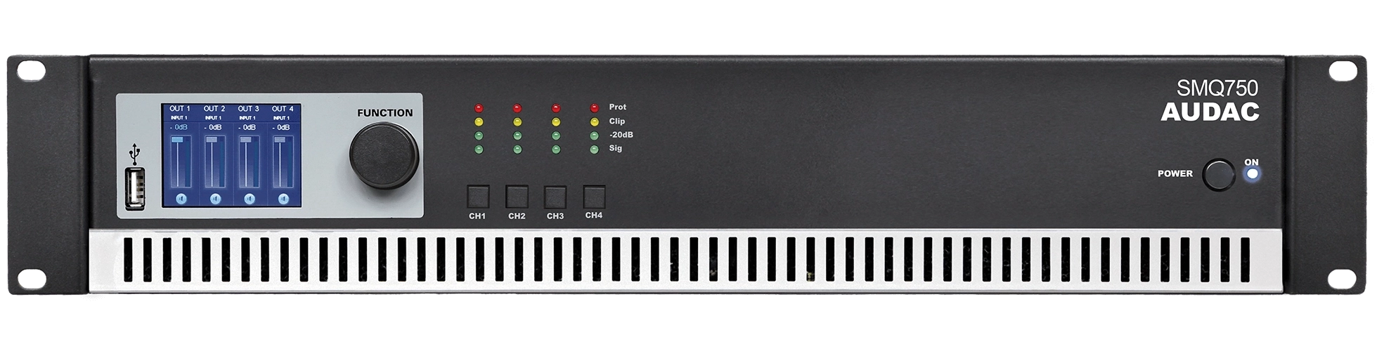 Smq750 Forstærker 4x750w 4 Ohm fra Audac