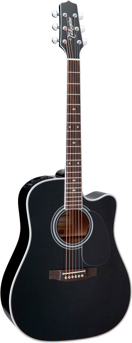 Ef341sc Western Guitar Med Pickup Og Cutaway   Sort fra Takamine