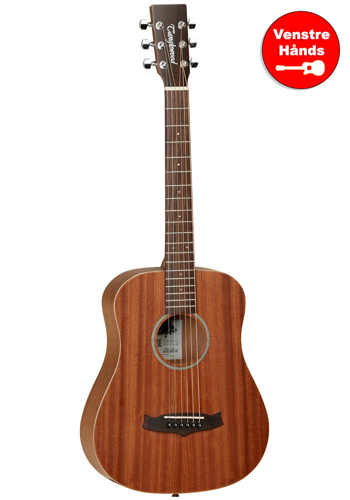 Tw2tlh Travel Model Venstrehånds Western Guitar   Mahogni fra Tanglewood