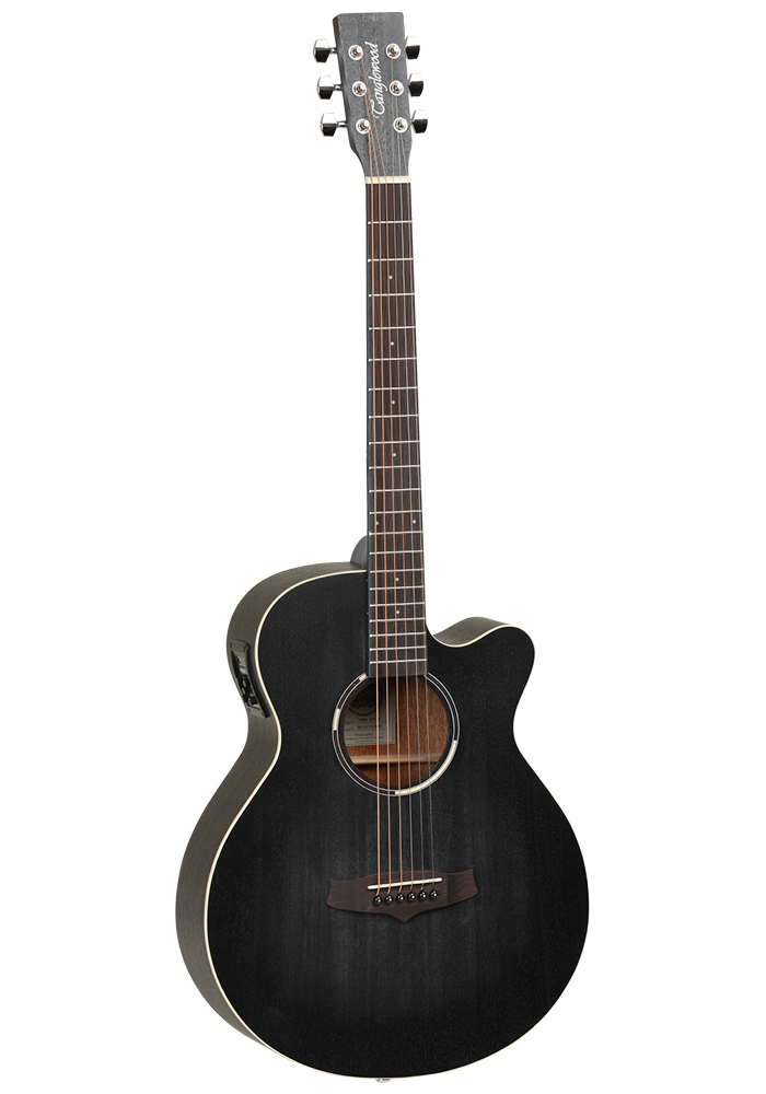 Twbbsfce Blackbird Western Guitar Med Pickup Og Cutaway   Black Satin fra Tanglewood