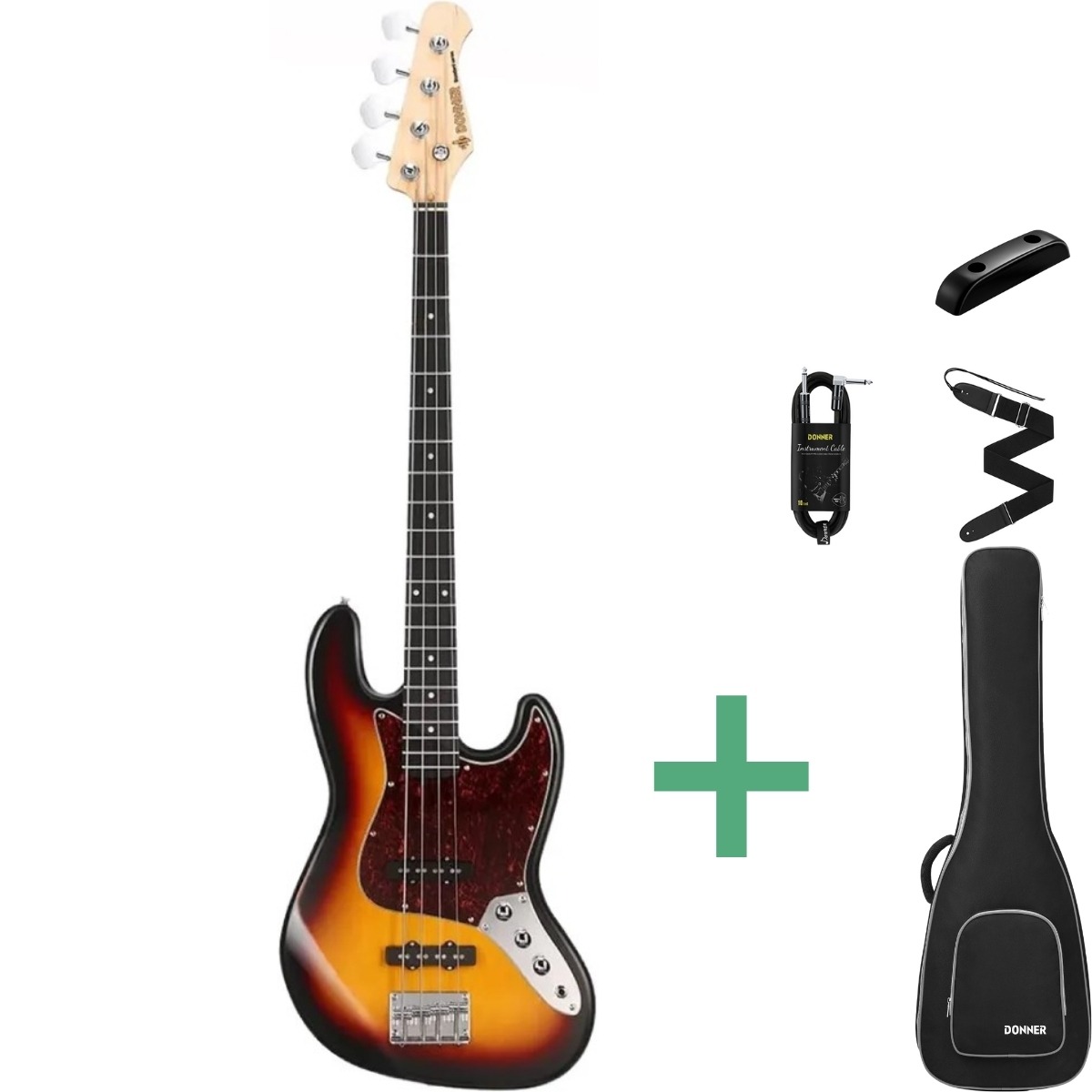 Djb 510d E Bass Sunburst fra Donner