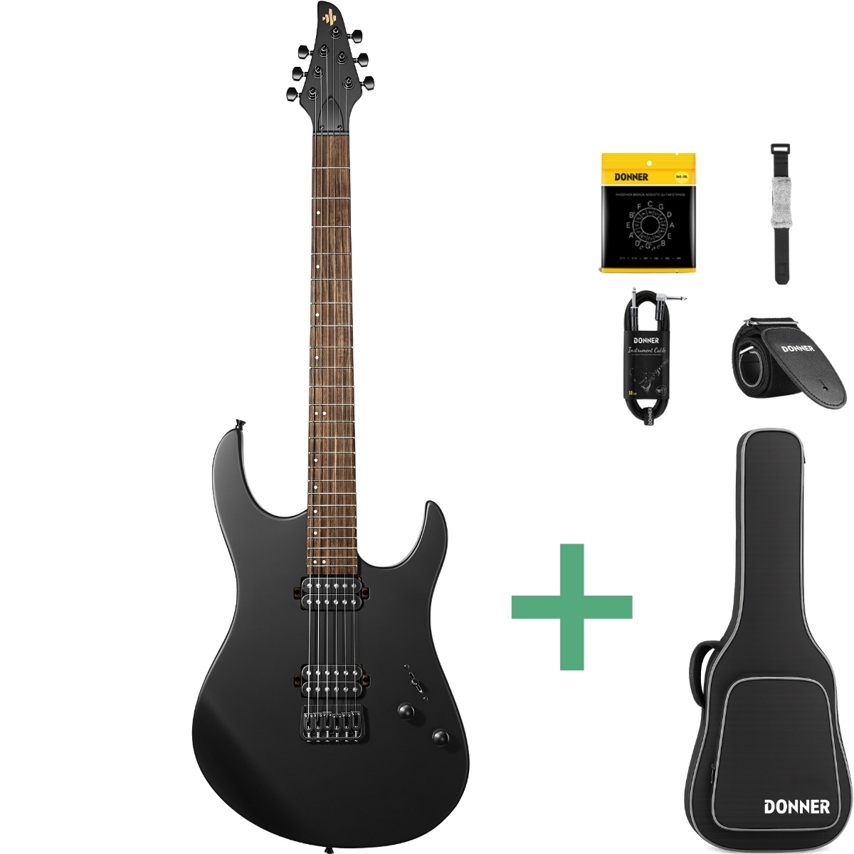 Dmt 100 B E Gitarre Black fra Donner