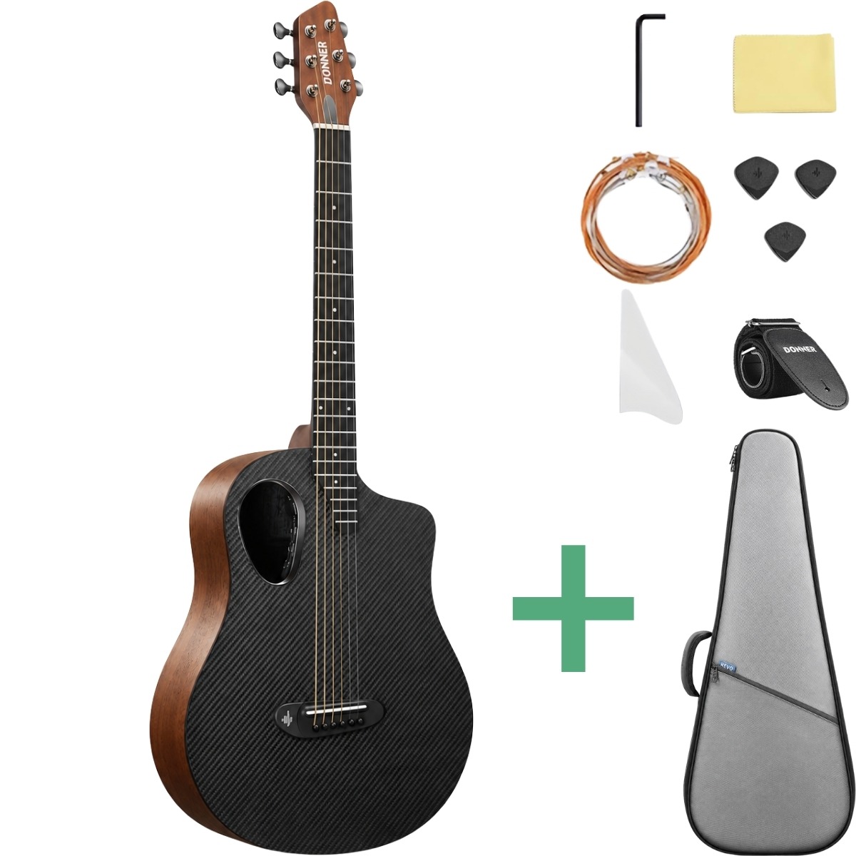 Rising G2 Western Guitar Natur fra Donner