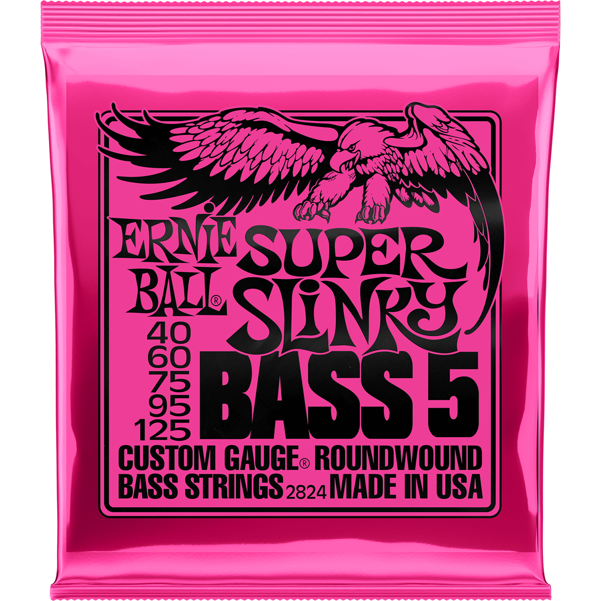 2824 Super Slinky Bass 5 Strenget Bas Strenge fra Ernie Ball