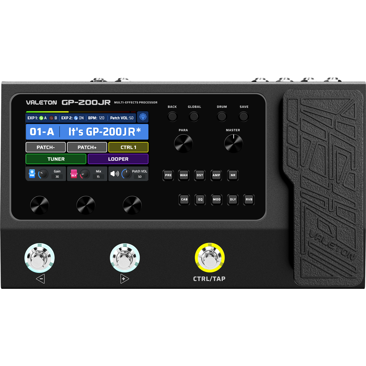 Gp 200jr Guitar Multieffekt Pedalboard fra Valeton