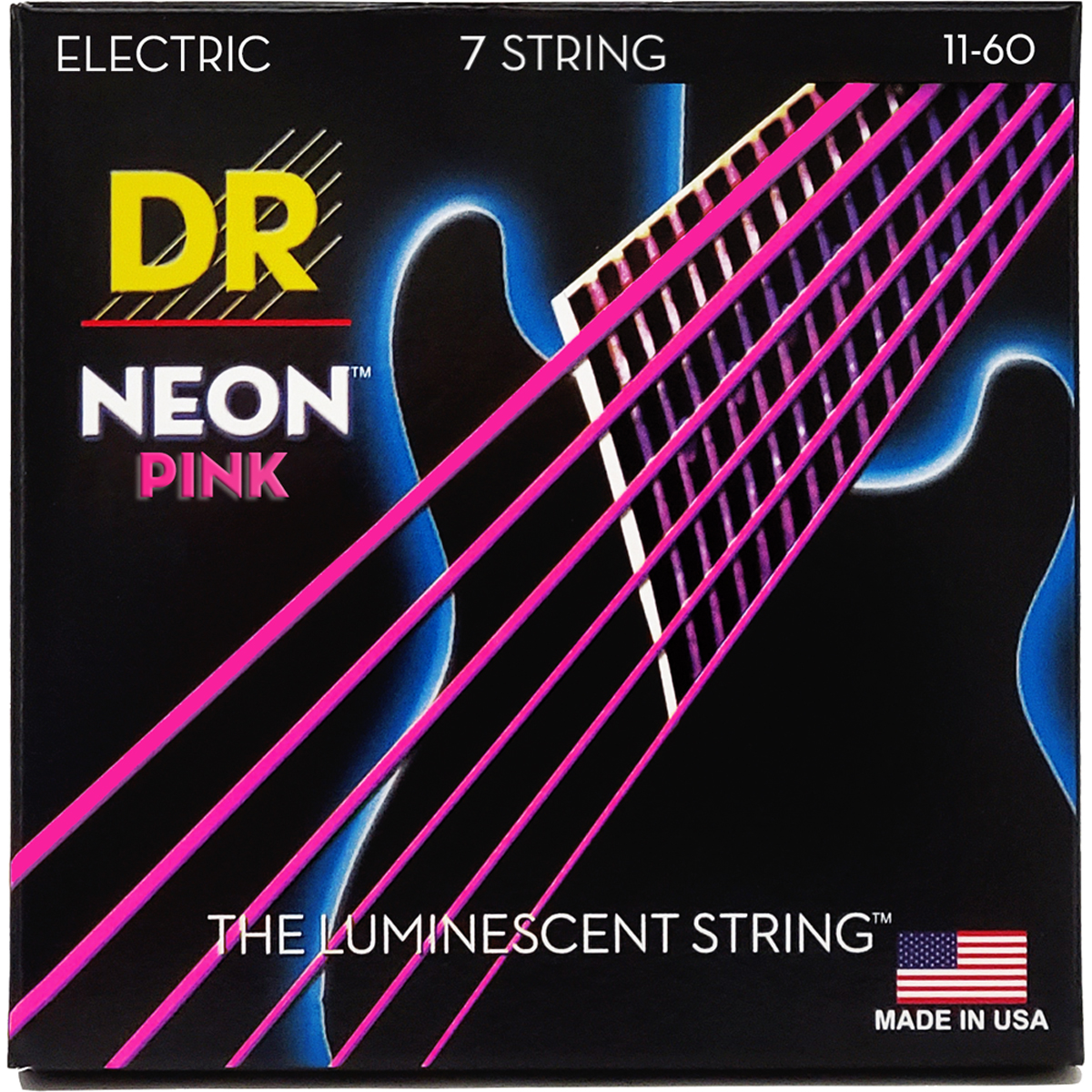 Npe7 11, Hi Def Neon Pink El Guitar Strenge, 011 060 fra Dr Strings