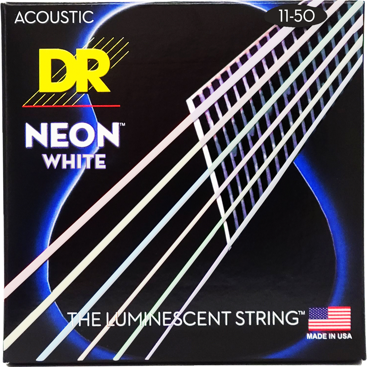 Nwa 11 Neon White Western Guitar Strenge, 011 050 fra Dr Strings