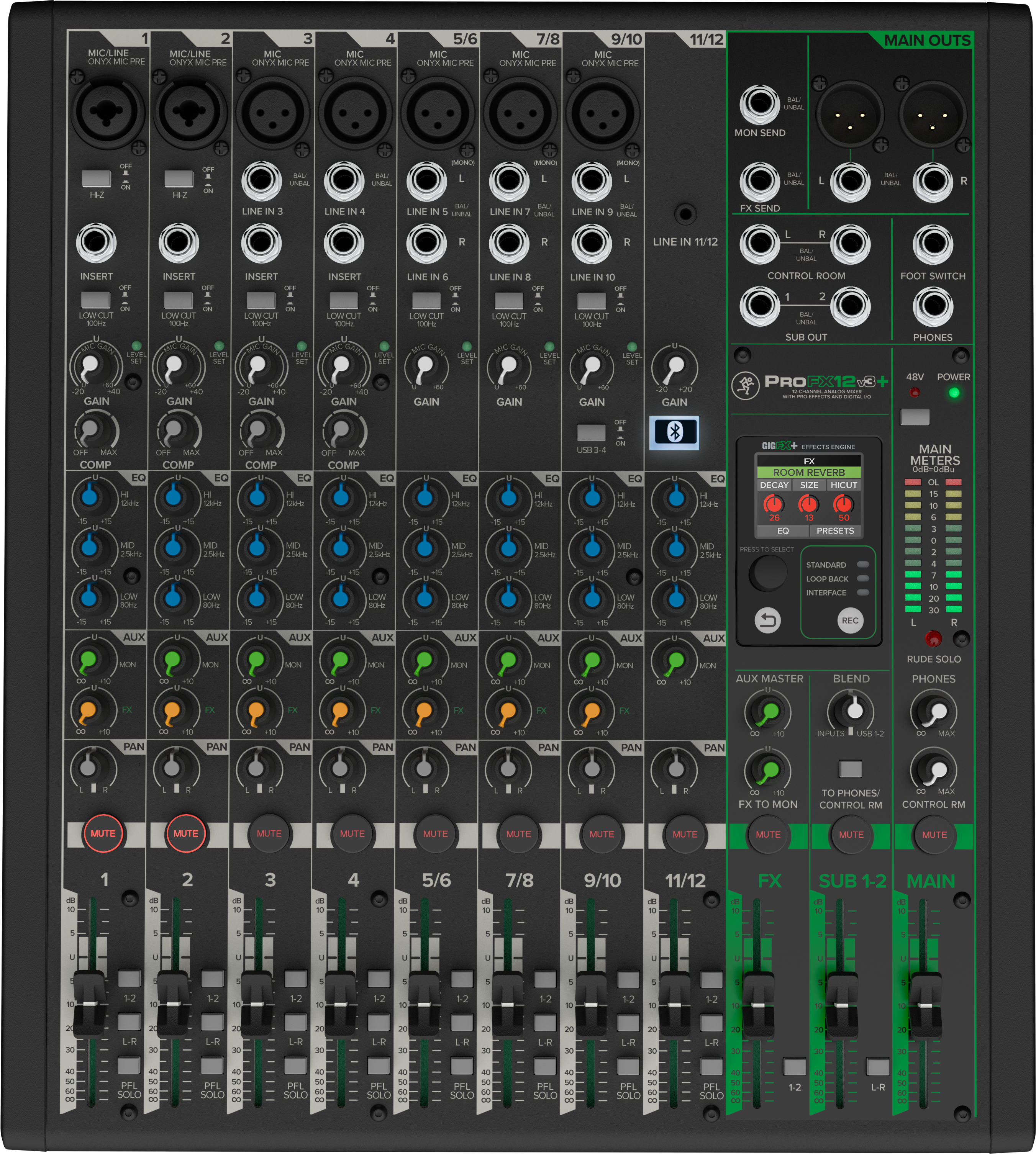 Profx12v3+   12 Kanals Mixer Med Fx And Usb fra Mackie