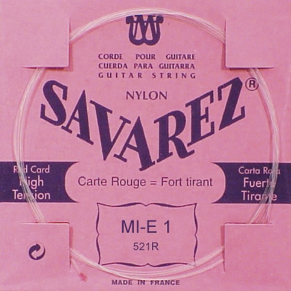 521r E1 Lose Konzert Gitarrensaite, Rot fra Savarez